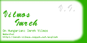 vilmos imreh business card